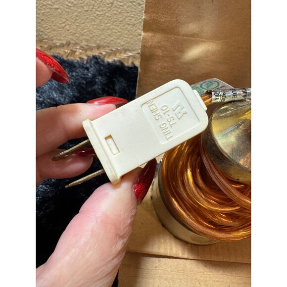 Vintage Brass Electric Candlestick Lamps Set Of 3 With White  New In Package - Picture 5 of 7